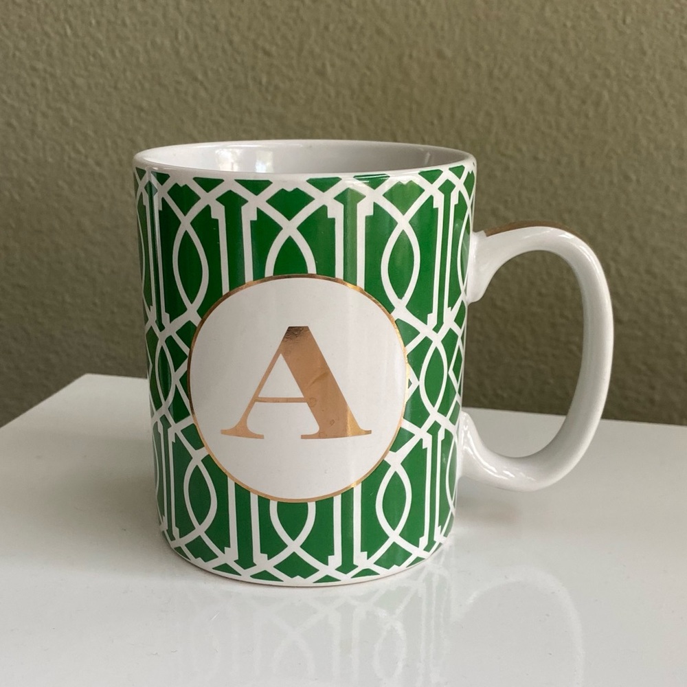 🌺4 Items 25$🌺 Charming Charlie Monogram Initial Letter A Mug
